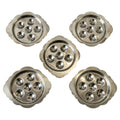 Vintage Silver-Tone Escargot Plates, Set of Five