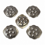 Vintage Silver-Tone Escargot Plates, Set of Five