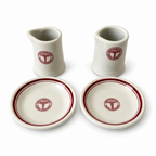 U.S. Army Medical Department Creamers and Butter Pats, Set of Four