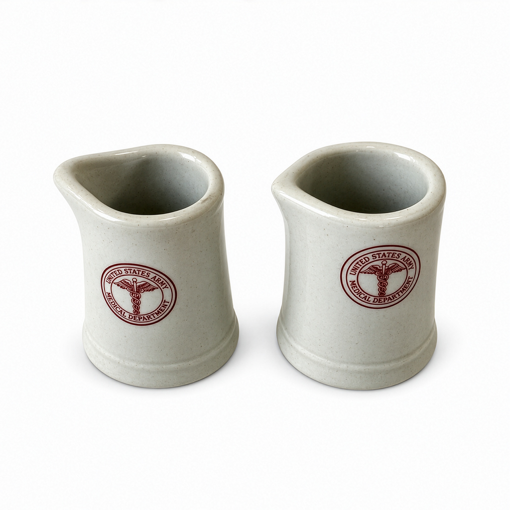 U.S. Army Medical Department Creamers and Butter Pats, Set of Four
