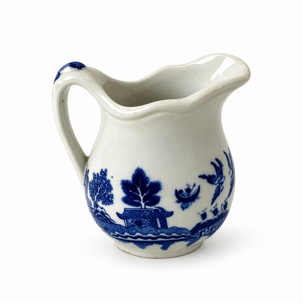 Vintage Blue Willow Creamers, Seven Pieces