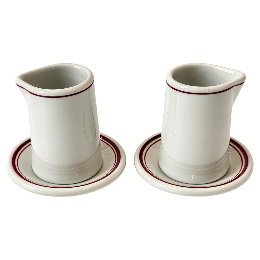 1950s Shenango China Creamers and Butter Pats with Red Bands