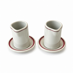 1950s Shenango China Creamers and Butter Pats with Red Bands