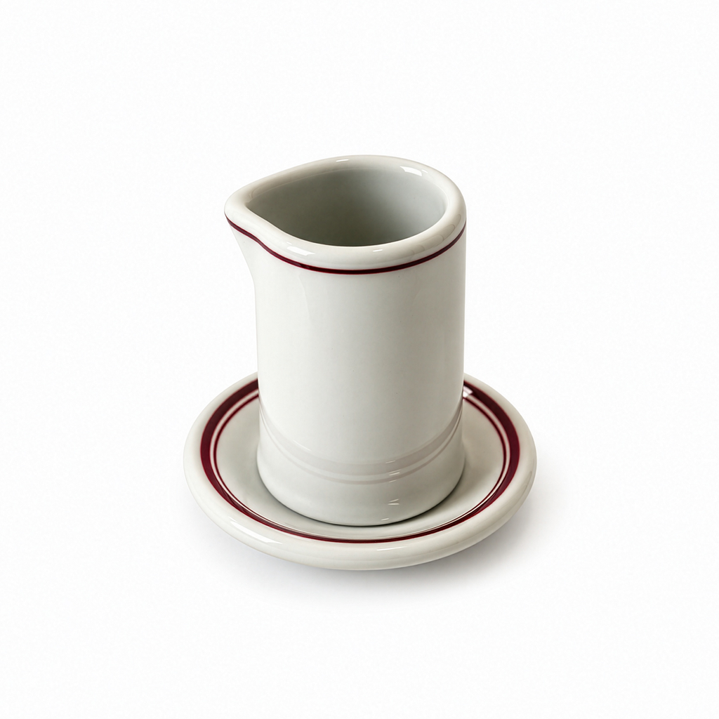 1950s Shenango China Creamers and Butter Pats with Red Bands