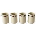Set of Four Shenango Ivory Creamers, Needlepoint Design