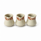 Vintage Hall China and Shenango Creamer Grouping, Brown Floral