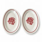 Jackson China Floral Restaurantware Grouping with Glass Creamers and Butter Mold