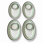 Vintage Sterling China Restaurantware, Green and Black Banded