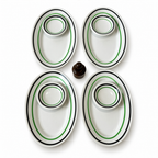 Vintage Sterling China Restaurantware, Green and Black Banded