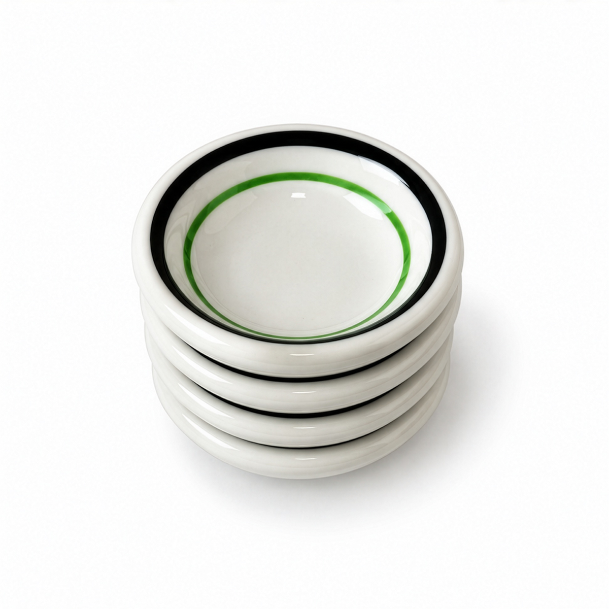 Vintage Sterling China Restaurantware, Green and Black Banded