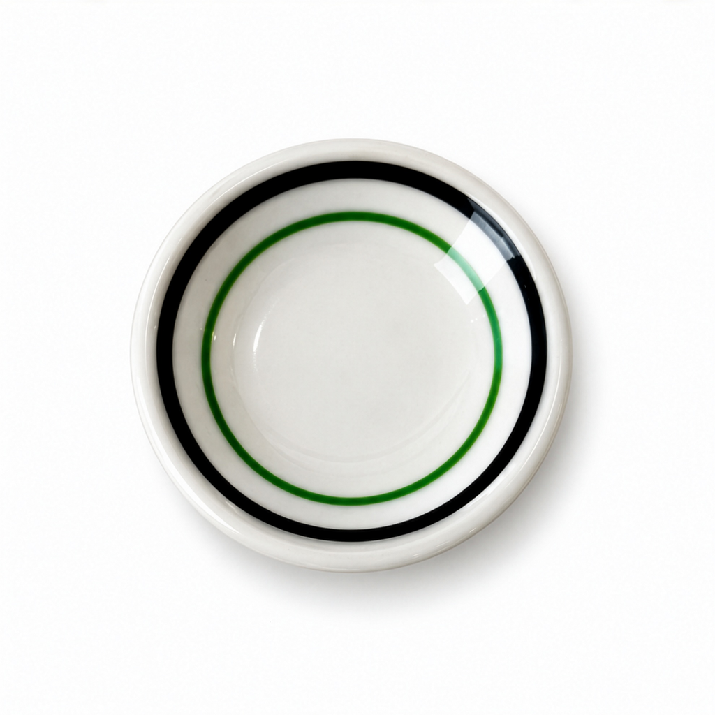 Vintage Sterling China Restaurantware, Green and Black Banded