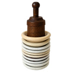Collection of 10 Restaurant Ware Butter Pats with an Antique Butter Mold