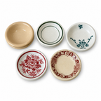 Collection of 10 Restaurant Ware Butter Pats with an Antique Butter Mold