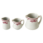 Set of 3 Vintage Shenango China Chardon Rose Creamers, 1950