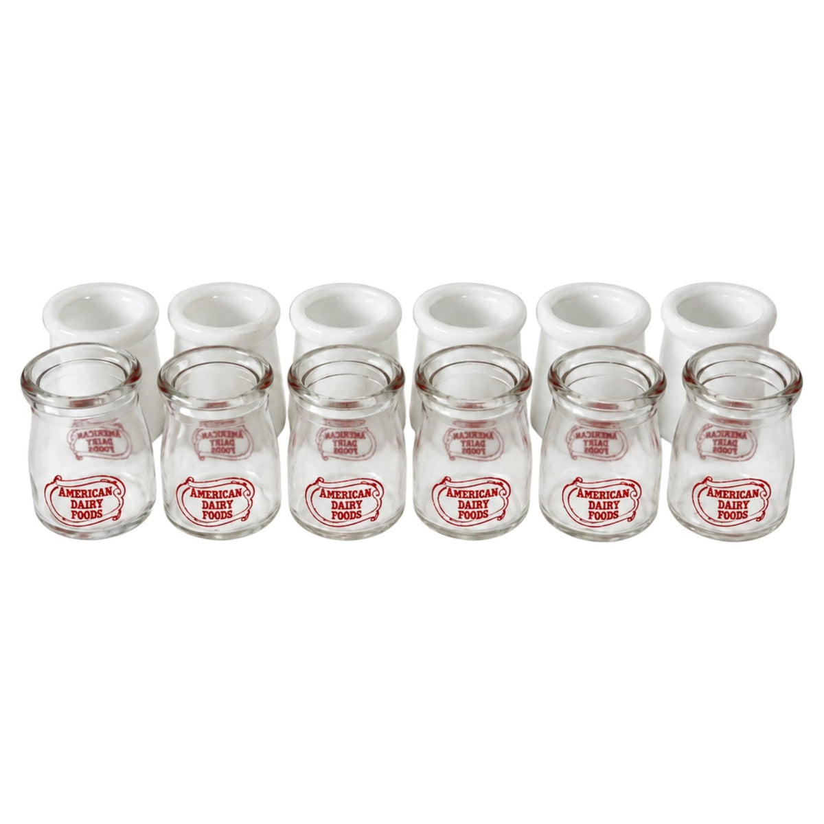 Vintage Collection of 12 Milk Glass and Printed Glass Creamers