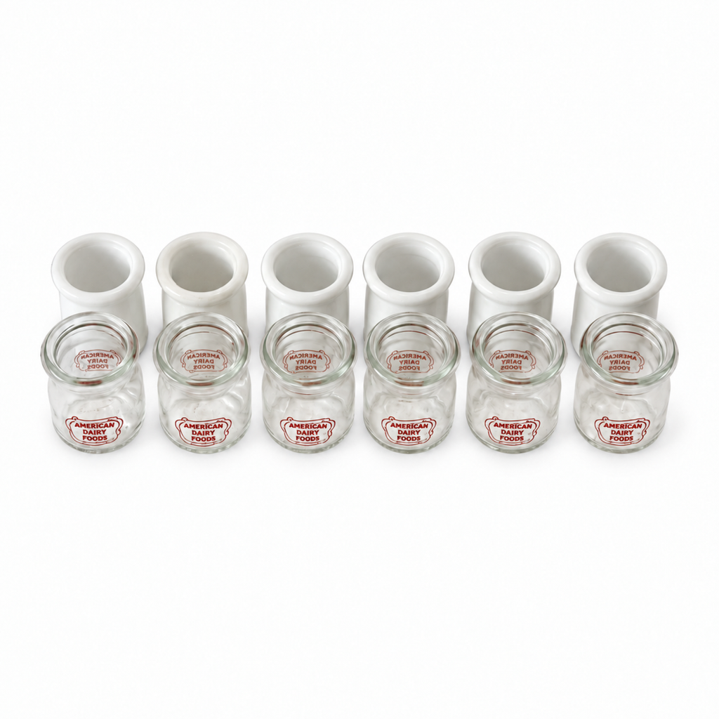 Vintage Collection of 12 Milk Glass and Printed Glass Creamers
