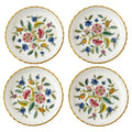 Set of 4 Minton Haddon Hall Butter Pats in Bone China with Gold Rims