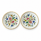 Set of 4 Minton Haddon Hall Butter Pats in Bone China with Gold Rims