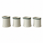 Collection of 24 Green and White Restaurantware Creamers