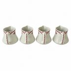 Collection of 12 Shenango China Creamers in the Chardon Rose Red Pattern