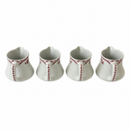 Collection of 12 Shenango China Creamers in the Chardon Rose Red Pattern