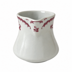 Collection of 12 Shenango China Creamers in the Chardon Rose Red Pattern