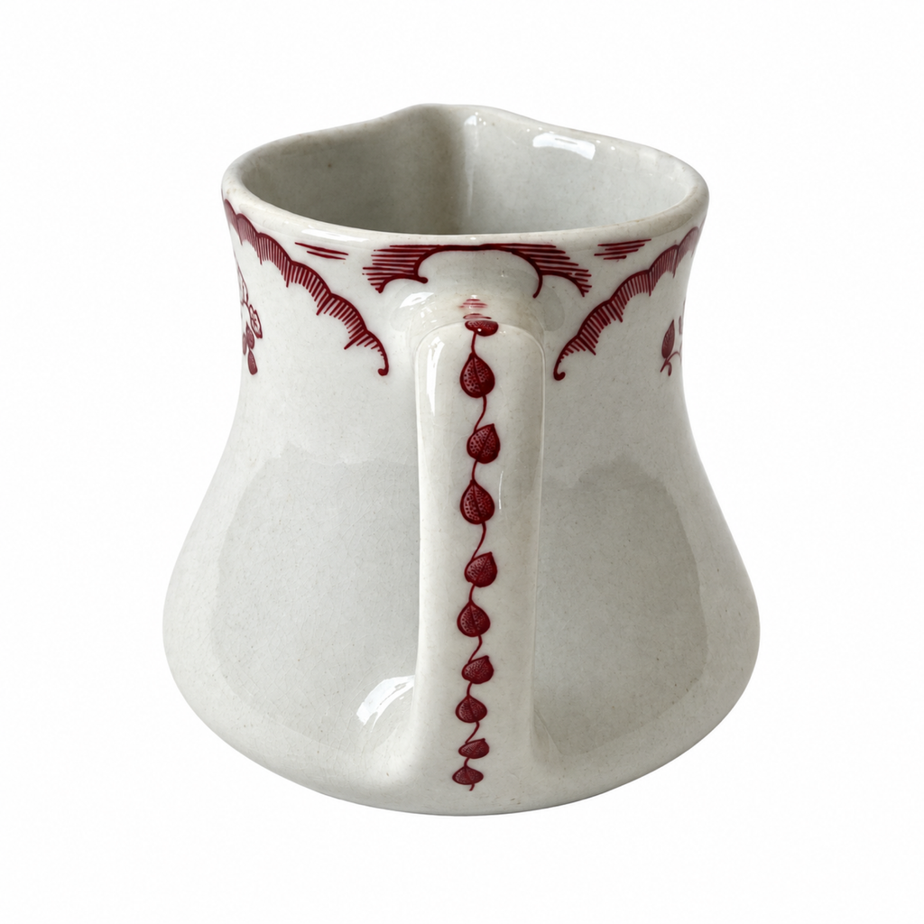 Collection of 12 Shenango China Creamers in the Chardon Rose Red Pattern