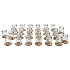 Collection of 27 Clear Glass Creamers with Maple City Dairy Caps
