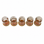 Collection of 27 Clear Glass Creamers with Maple City Dairy Caps