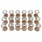 15 Clear Glass Restaurantware Creamers with Dairy Caps, 1950s