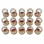 15 Clear Glass Restaurantware Creamers with Dairy Caps, 1950s