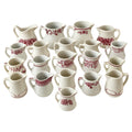 Collection of 20 White and Red Ceramic Restaurantware Creamers