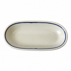 Vintage Five-Piece Serveware Set, Glass Creamers, Oval Plate, 1950