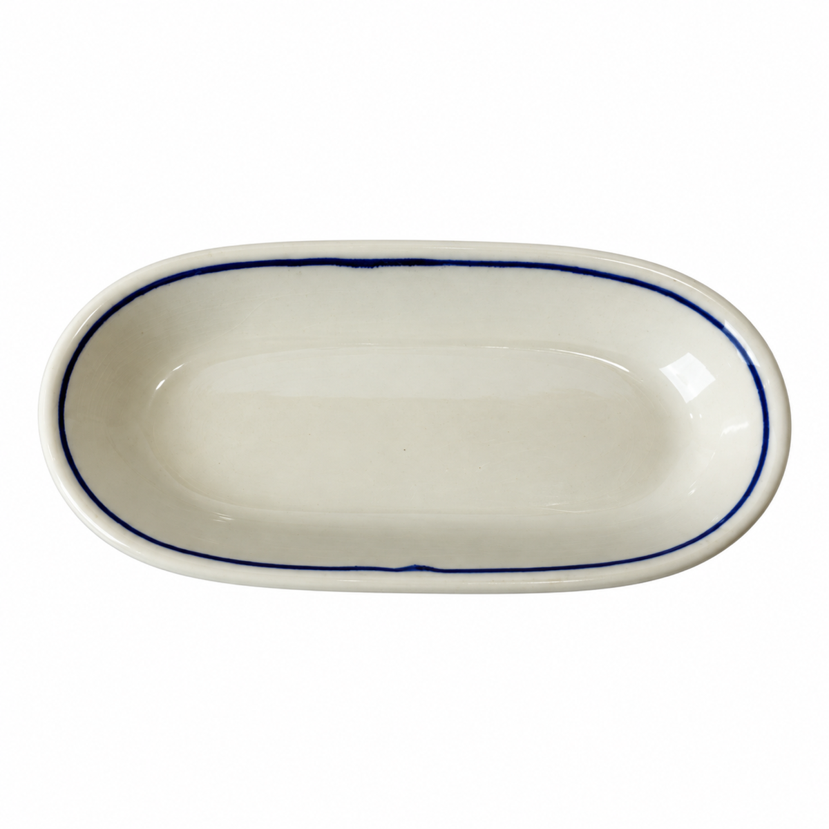 Vintage Five-Piece Serveware Set, Glass Creamers, Oval Plate, 1950