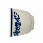 Set of Four Vintage Jackson China Hummingbird Blue and White Restaurantware Cups