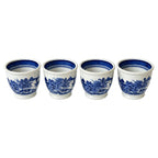 Set of Four Vintage Shenango China Blue Willow Bowls, 1950s