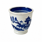 Set of Four Vintage Shenango China Blue Willow Bowls, 1950s