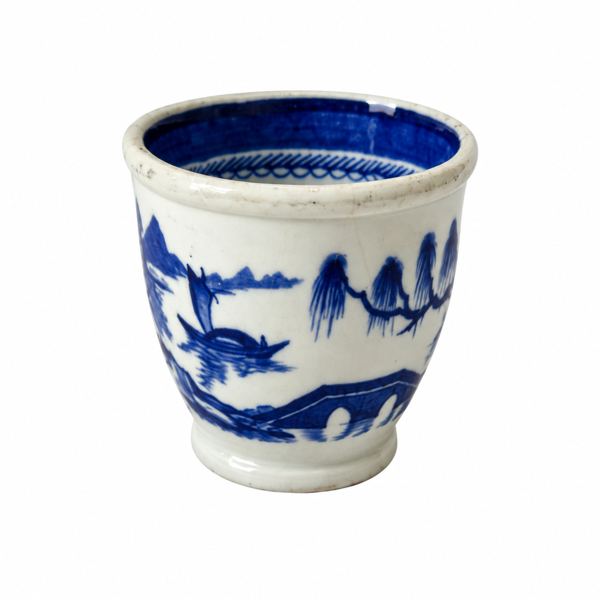 Set of Four Vintage Shenango China Blue Willow Bowls, 1950s