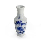 Set of Miniature Japanese Blue and White Porcelain Vases