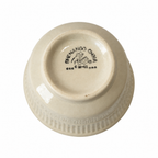Set of Four Shenango China Custard Cups, Off-White Ribbed Design, 1950