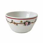 Set of Six Vintage Shenango China Angelique Bowls, Floral Design