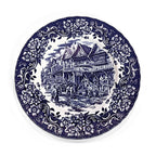 Blue and White Porcelain Plate Set