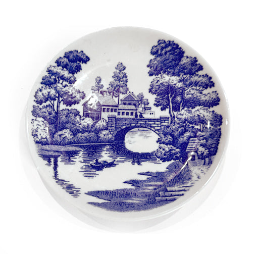 Blue and White Porcelain Plate Set