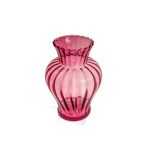 Cranberry Optic Glass Collection
