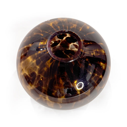 Tortoiseshell Glass Cylindrical Vase