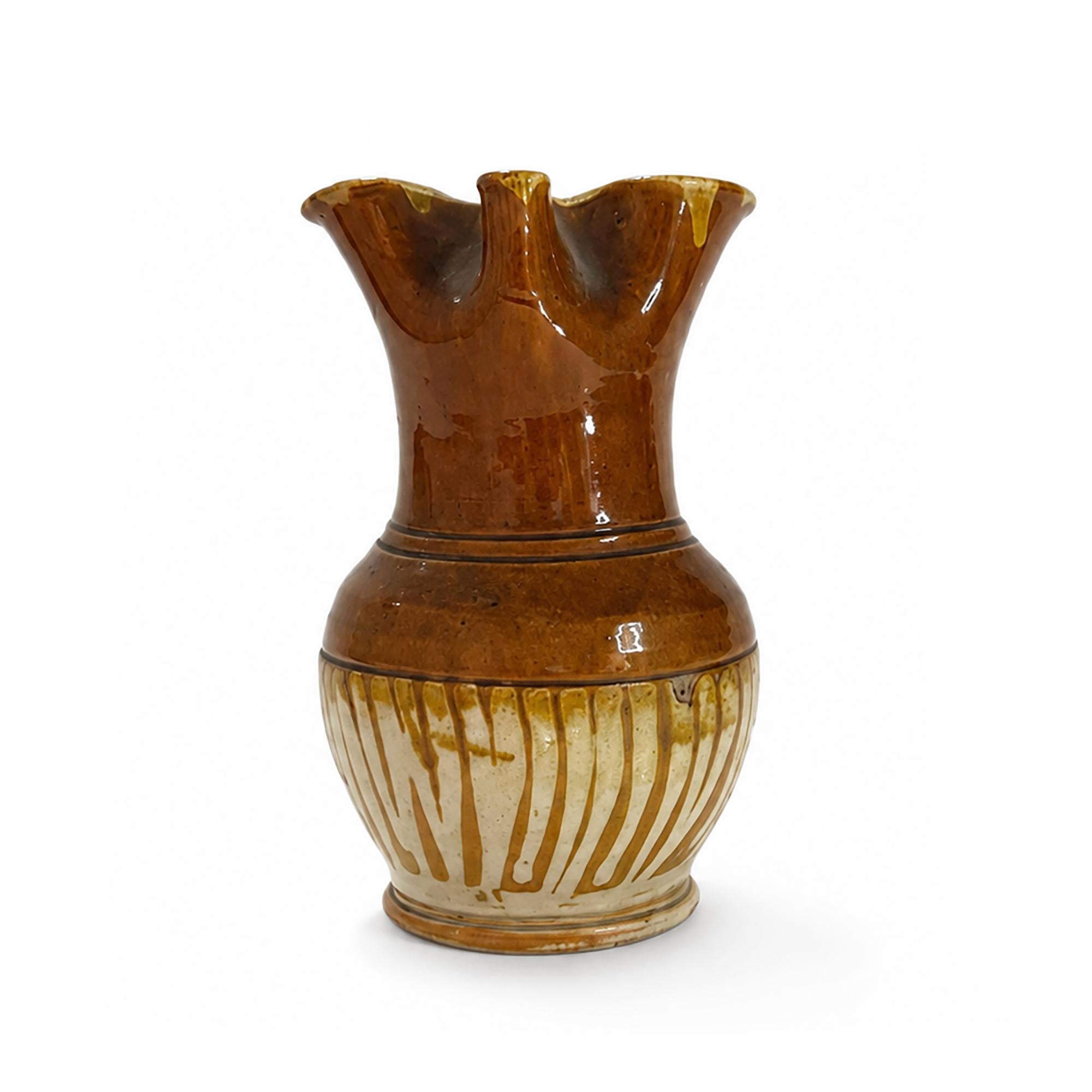 Antique Terracotta Pitcher with Bird-Beak Spout, Southern Italy, 1880