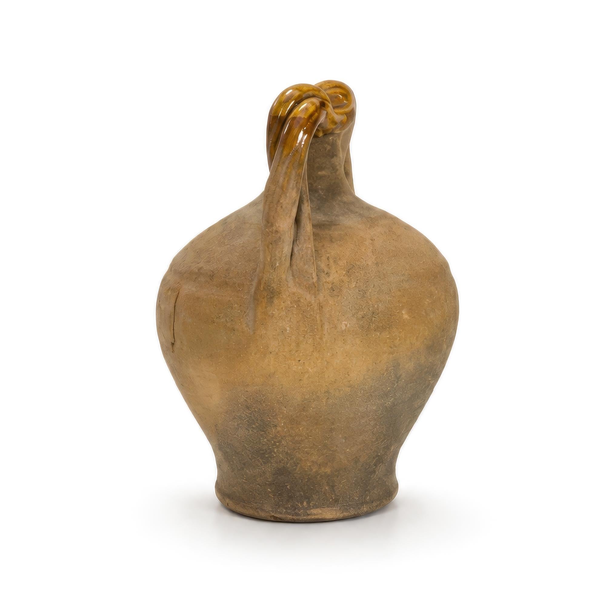 Amphora with Glazed Handles and Unglazed Body, Puglia, Italy