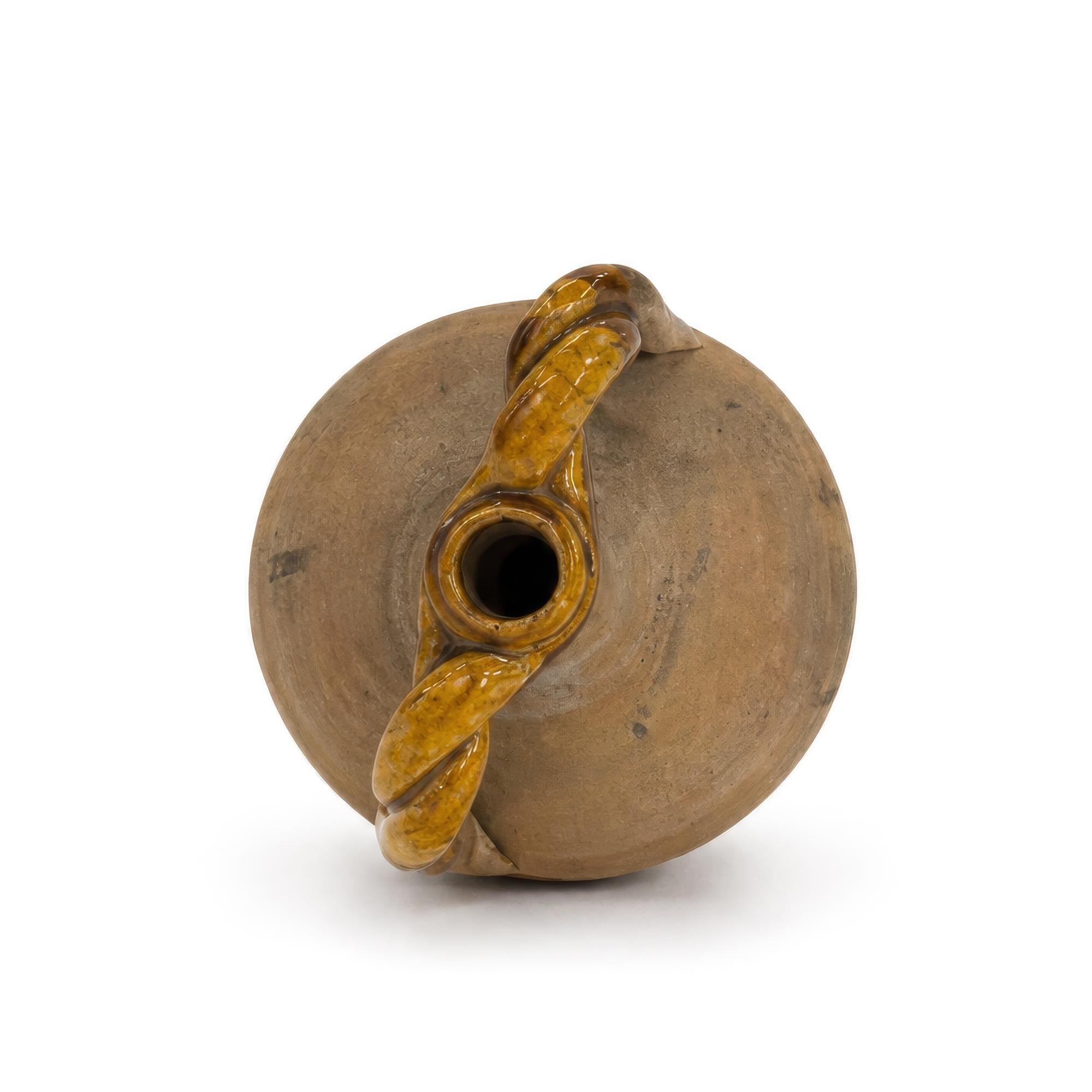 Amphora with Glazed Handles and Unglazed Body, Puglia, Italy