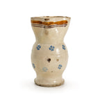 Hand-Painted Ceramic Jug, Southern Italian Folk Art, Distressed Finish