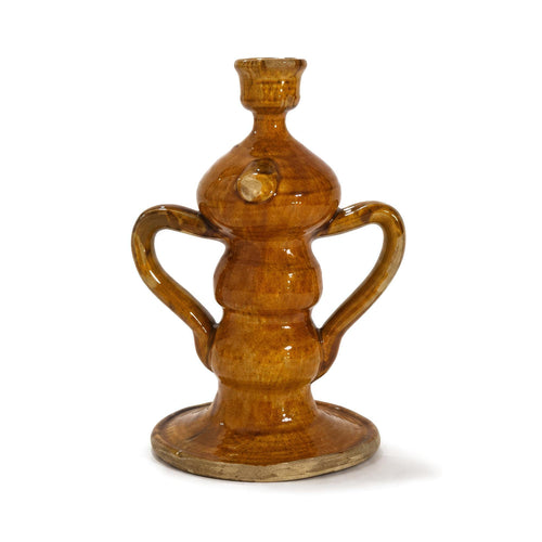 Antique Glazed Ceramic Oil Lamp from Southern Italy, 1880 — image 2